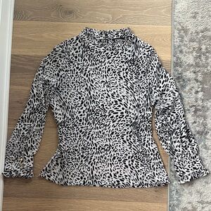DKNY Black and White Blouse
